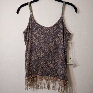 BKE Gimmicks Split Back Trapeze Tank Top NEW M